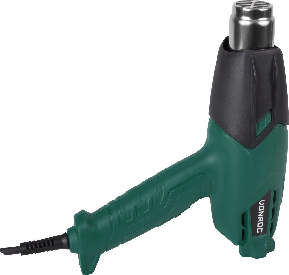 VONROC Heteluchtpistool – Verfafbrander – 2000W – 3 Temperatuurstanden – Incl. Accessoires & Tas 4 VONROC Heteluchtpistool – Verfafbrander – 2000W – 3 Temperatuurstanden – Incl. Accessoires & Tas - Afbeelding 2