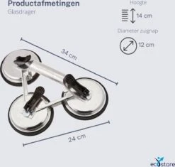 Professionele Aluminium Zuignap - Glasdrager - Glasplaatdrager - Tegelzuignap - Drie Zuignappen - 155 Kg 8 Professionele Aluminium Zuignap - Glasdrager - Glasplaatdrager - Tegelzuignap - Drie Zuignappen - 155 Kg -WerkPro Verkoopwinkel 1200x1142 18