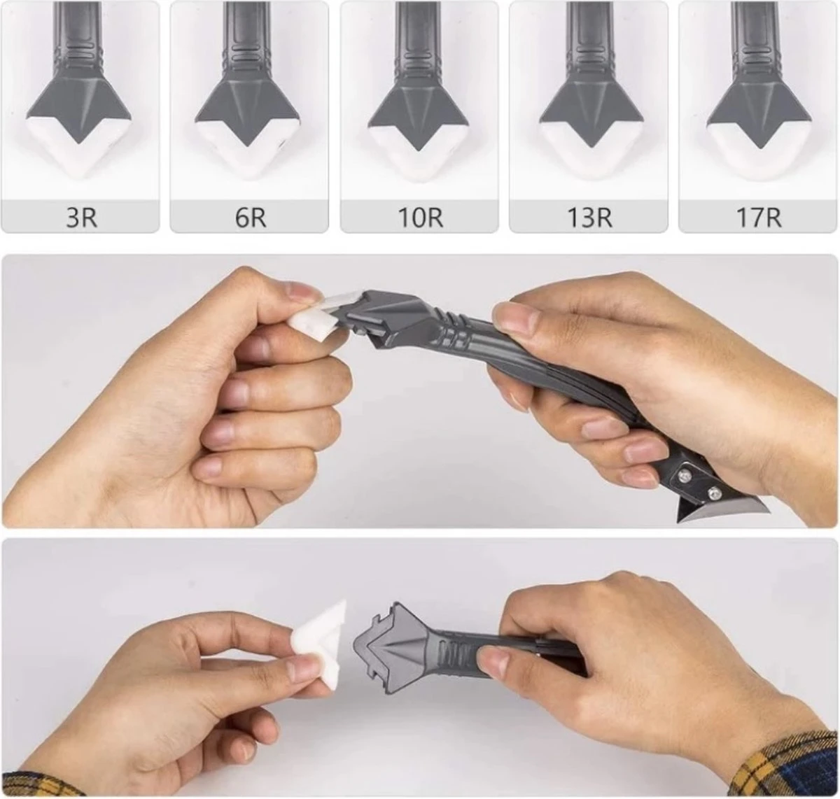 Medilon 3 In 1 Kit Verwijderaar Met RVS Schraper Inclusief Afstrijkrubber Set – Kitspatel – Kitmes – Kitstrijker – Voegstrijker – Kit Schraper – Multitool Voor Het Verwijderen En Afwerken Van Kit Naden 5 Medilon 3 In 1 Kit Verwijderaar Met RVS Schraper Inclusief Afstrijkrubber Set – Kitspatel – Kitmes – Kitstrijker – Voegstrijker – Kit Schraper – Multitool Voor Het Verwijderen En Afwerken Van Kit Naden - Afbeelding 3