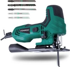 VONROC Decoupeerzaag 550W – Ergonomische T Handgreep – 4 Pendelstanden – Incl. 5 Zaagbladen