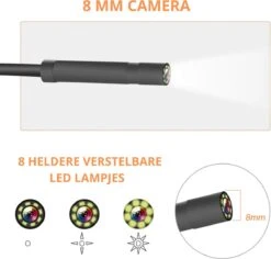 Sightstrong Inspectiecamera Met Scherm 5M - 1080P HD - 4.3 Inch LCD Scherm - Incl. 32GB SD-Kaart- IP67 Waterdicht - LED Verlichting - Endoscoop - Inspectie Camera -WerkPro Verkoopwinkel 1200x1146 17
