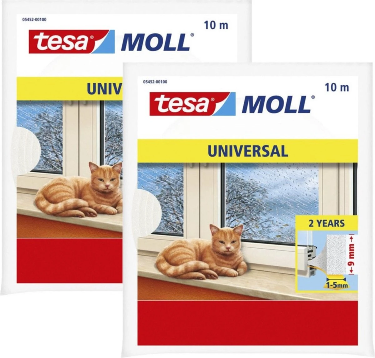 Tesa 2x Pakjes Zelfklevende Raam/deur Tochtstrip Wit 10 Meter X 9 Mm - Huis Isolatie - Tochtstroken Voor Ramen En Deuren 7 Tesa 2x Pakjes Zelfklevende Raam/deur Tochtstrip Wit 10 Meter X 9 Mm - Huis Isolatie - Tochtstroken Voor Ramen En Deuren - Afbeelding 5