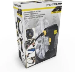 Dunlop Digitale Luchtcompressor - Bandenpomp - 12V - Digitaal Display - Max. 150PSI/ 10 Bar - Incl. Opbergtas En 2 Naalden - Autobanden En Opblaasartikelen -WerkPro Verkoopwinkel 1200x1147