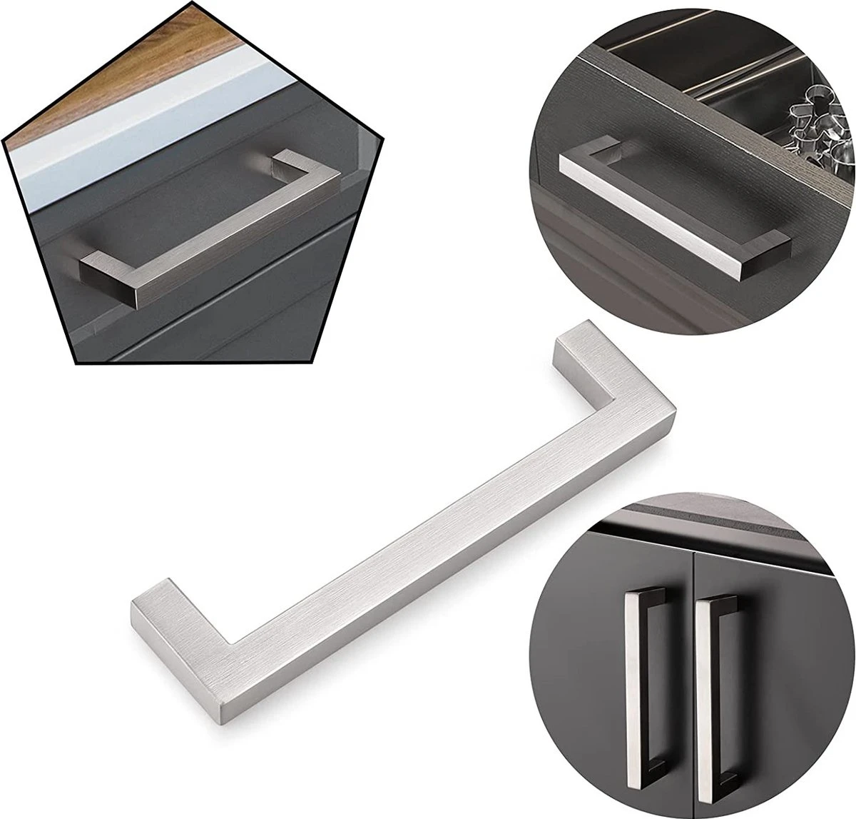 Handgreep / Keukengreep RVS 128 Mm 10 Stuks - Modern - Handgrepen Kast - Handgrepen Voor Deurtjes - Deurgreep - Meubelgreep - Handgreep Rvs - Meubelgrepen - Keukengreep - Greep RVS - Meubelbeslag - Greepjes - Inclusief Schroeven 8 Handgreep / Keukengreep RVS 128 Mm 10 Stuks - Modern - Handgrepen Kast - Handgrepen Voor Deurtjes - Deurgreep - Meubelgreep - Handgreep Rvs - Meubelgrepen - Keukengreep - Greep RVS - Meubelbeslag - Greepjes - Inclusief Schroeven - Afbeelding 6