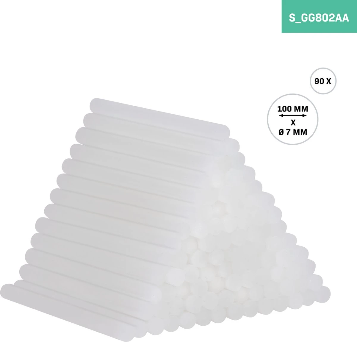 VONROC Lijmpatronen Ø7 X 100mm – 90 Stuks | Voor GG502DC 4 VONROC Lijmpatronen Ø7 X 100mm – 90 Stuks | Voor GG502DC - Afbeelding 2