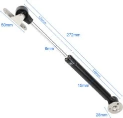 Merkloos Gasveer / Gaslift 100N - Universeel - Pneumatische Kastdeur Of Klep 100N - Zwart - Scharnier Voor Kastjes - Deurveer - Gasveerpomp -WerkPro Verkoopwinkel 1200x1149 9