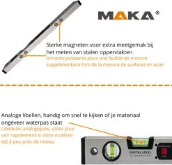MAKA Digitale Waterpas - 400mm - Magnetisch - Incl. Batterijen -WerkPro Verkoopwinkel 1200x1151 8