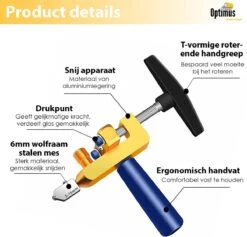 Optimus Professionele 2 In 1 Glassnijder Incl. 2 Extra Mesjes - Geschikt Voor Glas, Tegels En Spiegels - Glas Cutter - Tegelsnijder - Spiegelsnijder -WerkPro Verkoopwinkel 1200x1152 10