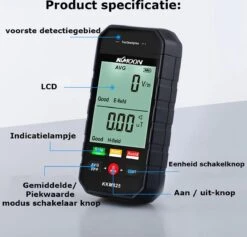 Stralingsdetector - Elektromagnetische Stralingsmeter - Elektrische Veld Tester Magnetics - Magnetisch Veld - EMF Meter - StraleCheck - Radiaal - Stralingsmeter -WerkPro Verkoopwinkel 1200x1153 6