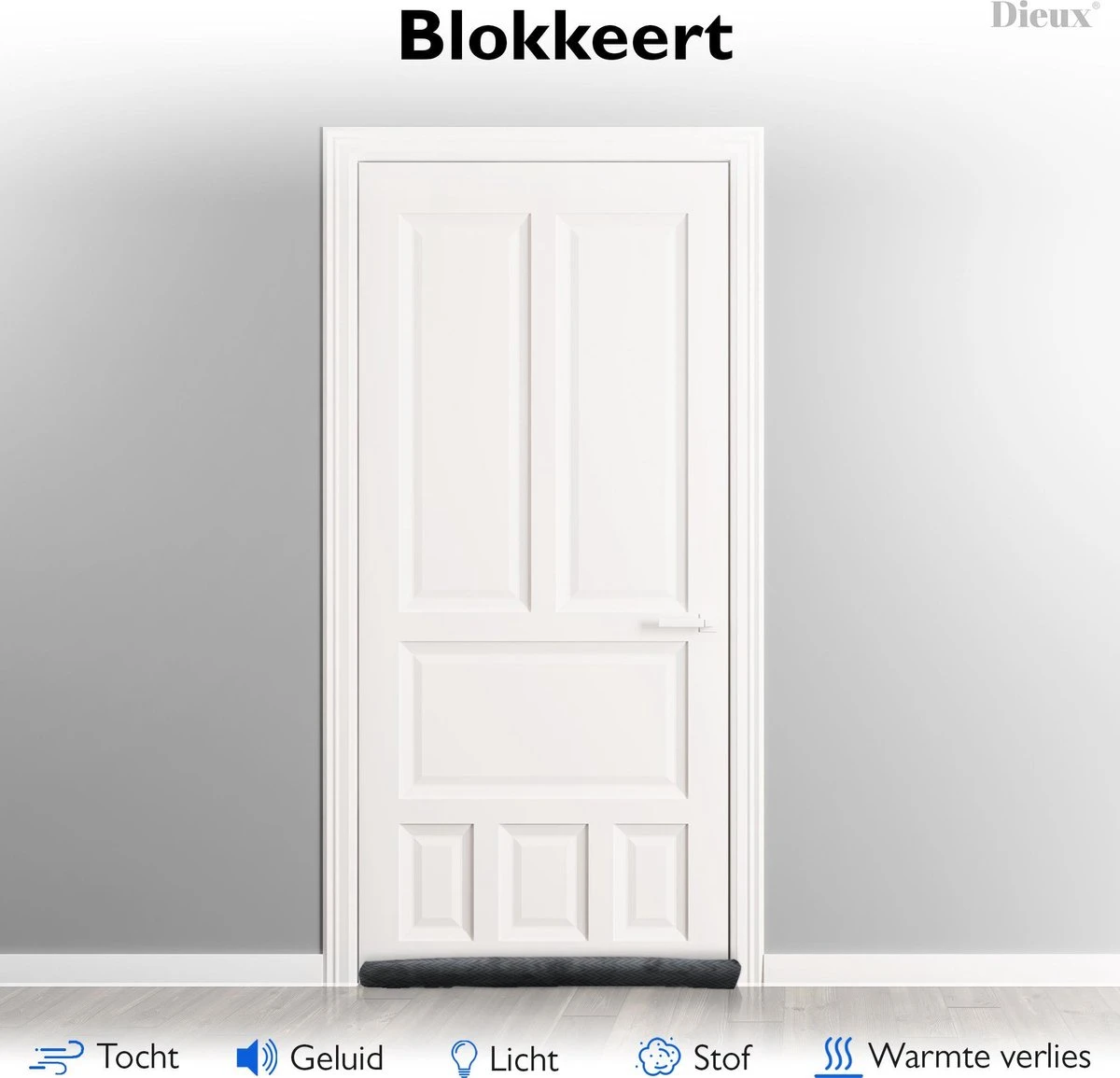 Dieux® - Tochtstrip - Grijs - Tochtstrips Voor Deuren - Tochtstopper - Tochtrol Deur - Dubbelzijdig - Aanpasbaar - Tochthond - Tochtkussen - Tochtband - Duurzaam - Isolatie - Housewarming Cadeau - Pasen 4 Dieux® - Tochtstrip - Grijs - Tochtstrips Voor Deuren - Tochtstopper - Tochtrol Deur - Dubbelzijdig - Aanpasbaar - Tochthond - Tochtkussen - Tochtband - Duurzaam - Isolatie - Housewarming Cadeau - Pasen - Afbeelding 2