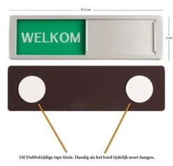 Welkom - Niet Storen Schuifbordje - Hoge Kwaliteit - Aluminium Look - 17,5 Cm X 5 Cm X 0,6 Cm - Promessa Design Schuifborden. -WerkPro Verkoopwinkel 1200x1158 18