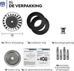Merkloos Afvoerplug RVS Voor Spoelbak Keuken - 78mm - Gootsteenstop Voor Afvoer Wasbak - Afvoerstopper Korfplug Zeef -WerkPro Verkoopwinkel 1200x1159 11