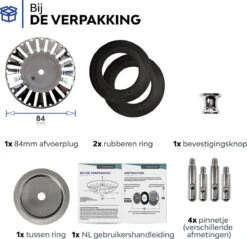 Merkloos Afvoerplug RVS Voor Spoelbak Keuken - Gootsteenstop Voor Afvoer Wasbak - Afvoerstopper Korfplug Zeef - 84mm -WerkPro Verkoopwinkel 1200x1159 14