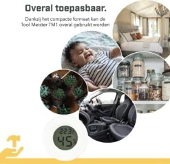 Tool Meister TM2 – Hygrometer & Thermometer - Binnen/Buiten/Koelkast – Digitaal - Wit - Incl Batterijen -WerkPro Verkoopwinkel 1200x1159 22
