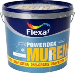 Flexa Powerdek Muren & Plafonds - RAL 9001 - Crèmewit - 12.5L