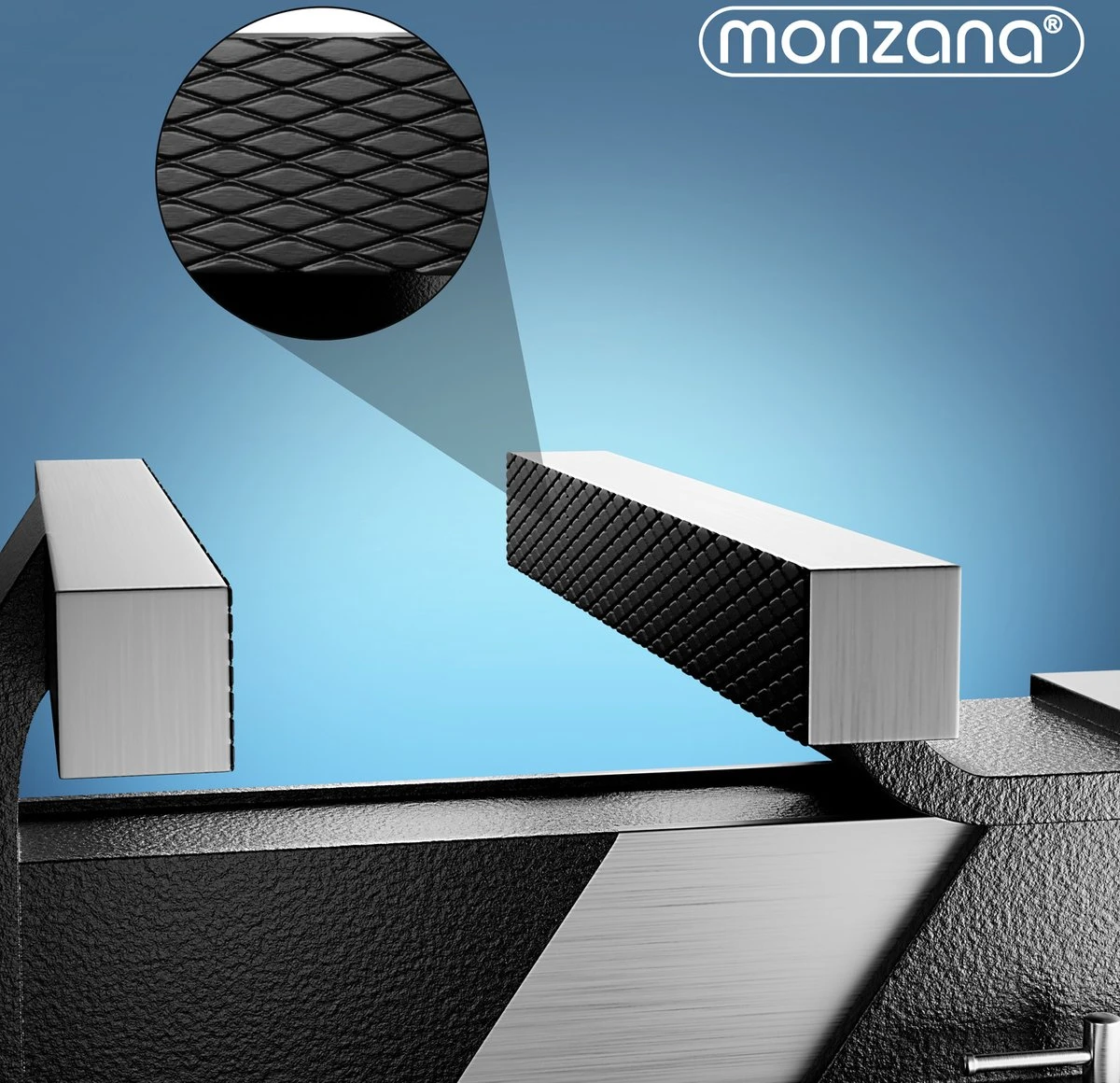 Monzana Bankschroef 150mm Spanbreedte Koolstofstaal 360° Draaibaar Aambeeld 14 Monzana Bankschroef 150mm Spanbreedte Koolstofstaal 360° Draaibaar Aambeeld - Afbeelding 12