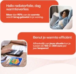 Econy Radiatorfolie – 750cm X 50cm – Dubbelzijdige Tape – Radiatorfolie Op Radiator – Isolatiefolie Radiator -WerkPro Verkoopwinkel 1200x1161 20