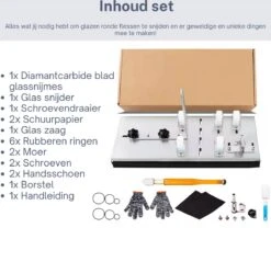 Professionele Flessnijder – 20 Delig - Flessensnijder – Glassnijder – Ronde Fles Snijder – Wijn Flessnijder - 5 Verstelbare Wielen -WerkPro Verkoopwinkel 1200x1161 9