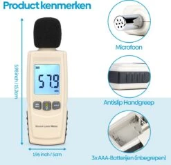Benetech Decibelmeter - Incl. Batterijen - Geluidsmeter - Db Meter - 30 Tot 130 Db - Digitaal -WerkPro Verkoopwinkel 1200x1162 10