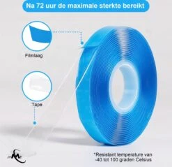 24ME® 6 Meter Puur Acryl Tape - Dubbelzijdig Montagetape - Tape - 10mm X 6 Meter - Ultra Strong Sterk - Transparant - Sterk Lijm -WerkPro Verkoopwinkel 1200x1162 22