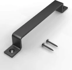 Schuifdeurgreep Zwart | 16.5cm | Inclusief Schroeven | Handgreep | Deurbeslag | Greep Schuifdeur | Onderdelen | Meubel Handvat | Keukengreep | Meubelbeslag | Metaal | Gietijzer