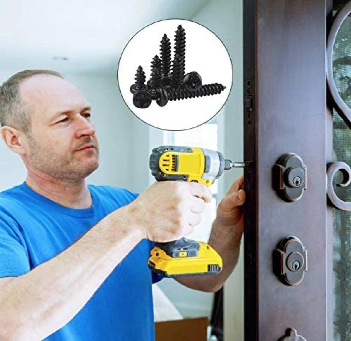 Merkloos Zelftappende Schroef Zwart Zelfborende Schroeven Koolstofstaal Platte Kop Set 9 Merkloos Zelftappende Schroef Zwart Zelfborende Schroeven Koolstofstaal Platte Kop Set - Afbeelding 7