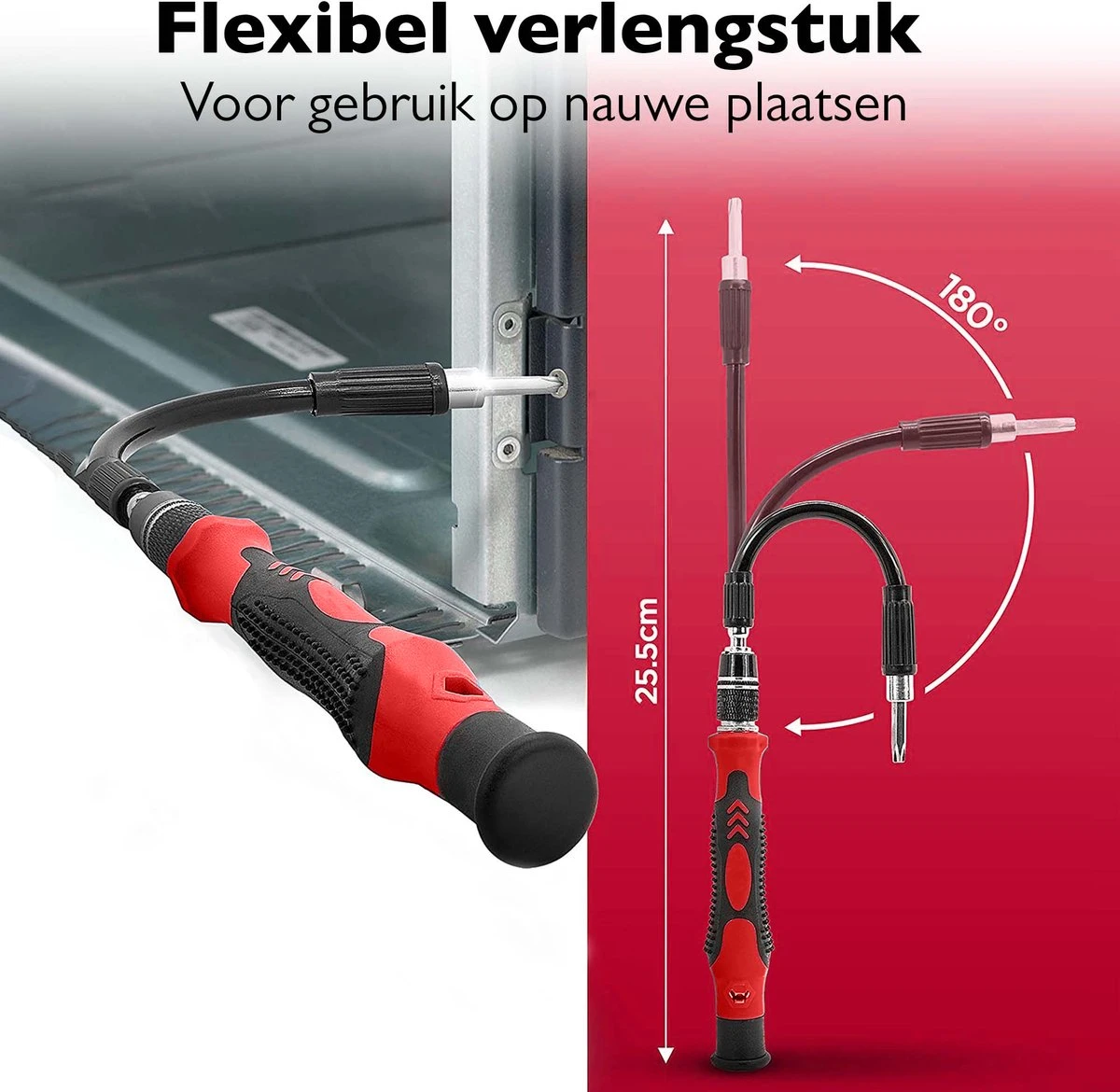 Dieux® - 125 Delige Precisie Schroevendraaierset - Rood - Magnetisch - Schroevendraaier - Gereedschapset - Bidset - Gereedschap - Reparatie - Werkbank - Opbergbox - Pasen 7 Dieux® - 125 Delige Precisie Schroevendraaierset - Rood - Magnetisch - Schroevendraaier - Gereedschapset - Bidset - Gereedschap - Reparatie - Werkbank - Opbergbox - Pasen - Afbeelding 5