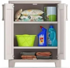 Keter Gulliver Lage Kast - 2 Planken - 80x44x100cm – Zand/Beige -WerkPro Verkoopwinkel 1200x1172 15