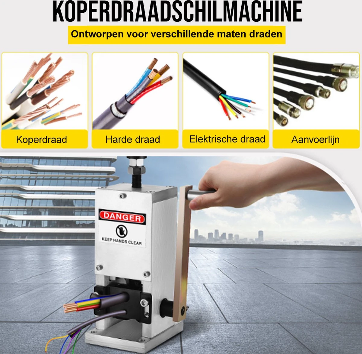 Vevor Kabelstripper Machine - Draadstripper - Kabelstripper - Automatische Striptang 6 Vevor Kabelstripper Machine - Draadstripper - Kabelstripper - Automatische Striptang - Afbeelding 4