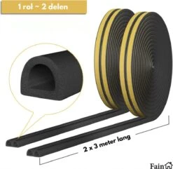 Tochtstrips Voor Deuren – 6 Meter Rol – Zwart – Tochtband Zelfklevend - D-profiel - Tochtstopper – Tochtband - Tochtstrip Deur – Deurborstel – Tochtstrip Raam – Tochtborstel – Tochtwering -WerkPro Verkoopwinkel 1200x1173 18