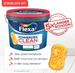 Flexa Powerdek Clean - Muren & Plafonds - Reinigbare Muurverf - Wit - 10 Liter -WerkPro Verkoopwinkel 1200x1173 24