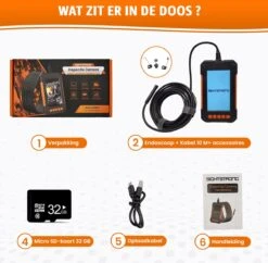 Sightstrong Inspectiecamera Met Scherm 10M - 1080P HD - 4.3 Inch LCD Scherm - Incl. 32GB SD-Kaart - IP67 Waterdicht - LED Verlichting - Endoscoop - Inspectie Camera -WerkPro Verkoopwinkel 1200x1175 14