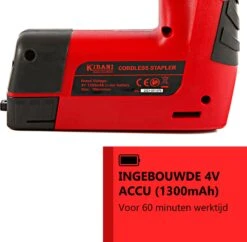 Kibani Accu Tacker - 1300mAh Accu En Oplader - Nietpistool - Handtacker - Spijkerpistool - Incl. LED Verlichting -WerkPro Verkoopwinkel 1200x1177 8