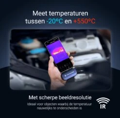 Techweise Warmtebeeldcamera Voor Android - -20ºC Tot +550ºC - 256x192 Pxs - Warmtecamera - Verlengde Garantie -WerkPro Verkoopwinkel 1200x1178 15