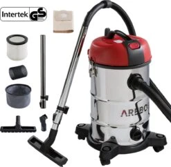 AREBOS Industriële Stofzuiger Vacuum Cleaner 1800 W Stof- En Waterzuigers 30 L