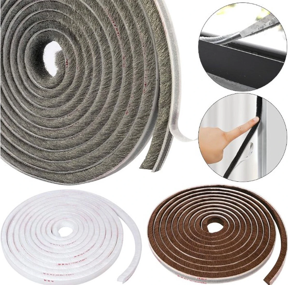 Merkloos Tochtstrips Voor Deuren - Tochtband - Tochtstopper - Raam En Deur - Tochtborstel - Deurborstel Zelfklevend - Grijs - 5M - 9mm 9mm 4 Merkloos Tochtstrips Voor Deuren - Tochtband - Tochtstopper - Raam En Deur - Tochtborstel - Deurborstel Zelfklevend - Grijs - 5M - 9mm 9mm - Afbeelding 2