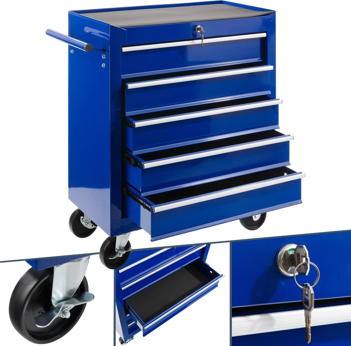 AREBOS - Gereedschapswagen Trolley - 5 Lades 3 AREBOS - Gereedschapswagen Trolley - 5 Lades
