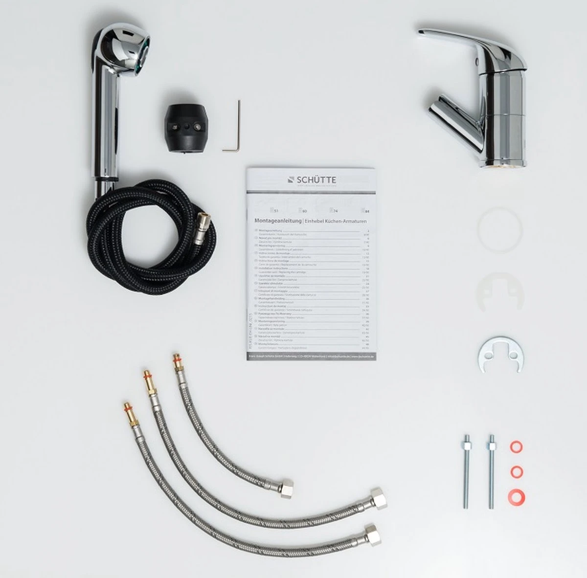 SCHÜTTE Supra Keukenkraan - Mengkraan - Draaibare Uitloop - Uittrekbare Sproeier - 2 Standen - Chroom 16 SCHÜTTE Supra Keukenkraan - Mengkraan - Draaibare Uitloop - Uittrekbare Sproeier - 2 Standen - Chroom - Afbeelding 14