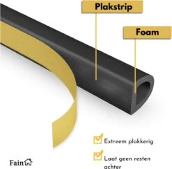 Tochtstrips Voor Deuren – 6 Meter Rol – Zwart – Tochtband Zelfklevend - D-profiel - Tochtstopper – Tochtband - Tochtstrip Deur – Deurborstel – Tochtstrip Raam – Tochtborstel – Tochtwering -WerkPro Verkoopwinkel 1200x1183 32