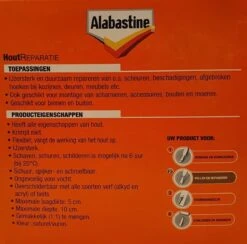 Alabastine Houtreparatie - 500 Gram -WerkPro Verkoopwinkel 1200x1184 33
