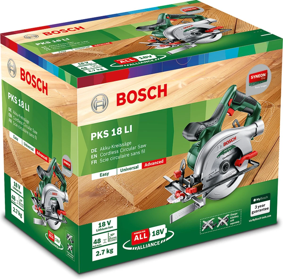 Bosch PKS 18 LI Accu Cirkelzaag - Zonder 18 V Accu En Lader 9 Bosch PKS 18 LI Accu Cirkelzaag - Zonder 18 V Accu En Lader - Afbeelding 7
