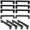 Handgreep / Keukengreep Zwart 128 Mm 10 Stuks - Modern - Handgrepen Kast - Handgrepen Voor Deurtjes - Deurgreep - Meubelgreep - Handgreep Zwart - Meubelgrepen - Keukengreep - Greep Zwart - Meubelbeslag - Greepjes - Inclusief Schroeven