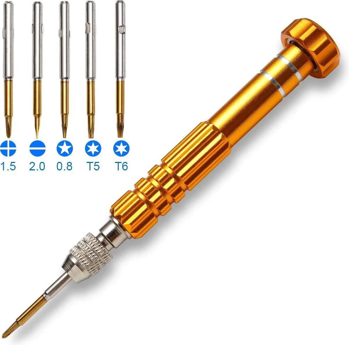 MMOBIEL 5-in-1 Multifunctionele Precisie Schroevendraaier Met Magnetische Bitjes Voor Brillen, Horloge, Smartphone En Tablet Reparatie 3 MMOBIEL 5-in-1 Multifunctionele Precisie Schroevendraaier Met Magnetische Bitjes Voor Brillen, Horloge, Smartphone En Tablet Reparatie