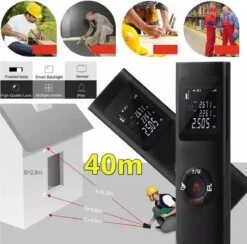LOUZIR Laser Afstandsmeter - 40 Meter Bereik - 2mm Nauwkeurig - Digitaal Meetapparaat Voor Lengte (m) / Oppervlakte (m2) / Volume (m3) - Binnen En Buiten - Stof- En Spatwaterdicht -Directe En Continue Metingen -WerkPro Verkoopwinkel 1200x1187 20