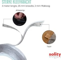SOLITY® Dubbelzijdig Tape - Montagetape - Extra Sterk - Herbruikbaar - Inclusief Extra’s - Transparant - 3m X 25mm -WerkPro Verkoopwinkel 1200x1187 29