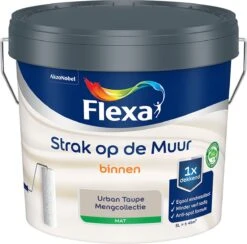 Flexa Strak Op De Muur - Muurverf - Mengcollectie - Urban Taupe - 5 Liter