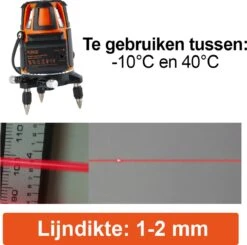 Kibani Kruislijnlaser Met Statief - Bouwlaser Zelfnivellerend - Kruislijnlaser Zelfnivellerend - Kruislaser - Rotatielaser - Laserwaterpas - Lijnlaser - Oplaadbare Accu - Laserliners- Rood - Met Statief En Opberg Box -WerkPro Verkoopwinkel 1200x1188 17