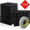 Brute Strength - Isolatieplaten - Inclusief Zelfklevende Tape - 50x50x5 Cm - Piramide - 12 Stuks - Geluidsisolatie - Geluidsdemper Wandpaneel - Akoestisch Wandpaneel -WerkPro Verkoopwinkel 1200x1188 28