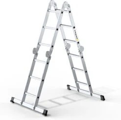 Panthera - Vouwladder 4 X 3 Treden Met Platform - Multifunctionele Ladder - Lichtgewicht Aluminium -WerkPro Verkoopwinkel 1200x1189 13
