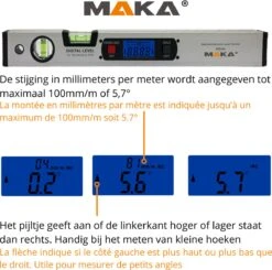 MAKA Digitale Waterpas - 400mm - Magnetisch - Incl. Batterijen -WerkPro Verkoopwinkel 1200x1190 15